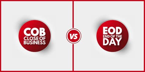 end of business day|COB vs. EOD: Understand Meaning, Key Difference, .